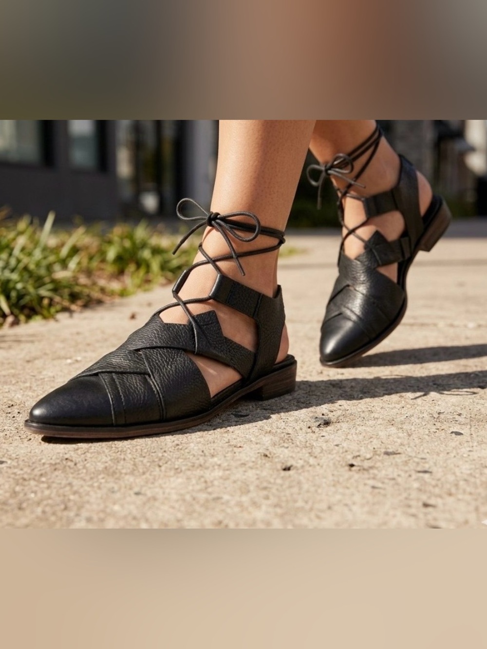 Free People black Destino woven flats New in box 39 (US 8.5)